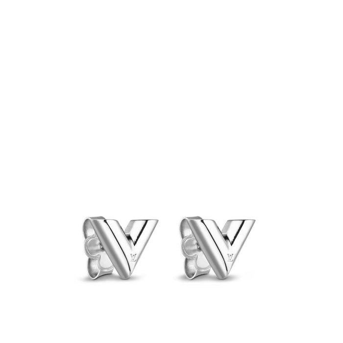 Louis Vuitton Essential V Stud Earrings Gold Silver M68153 M63208