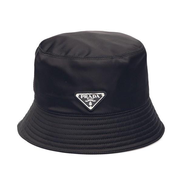 PRADA Black Nylon Bucket Hat for Men