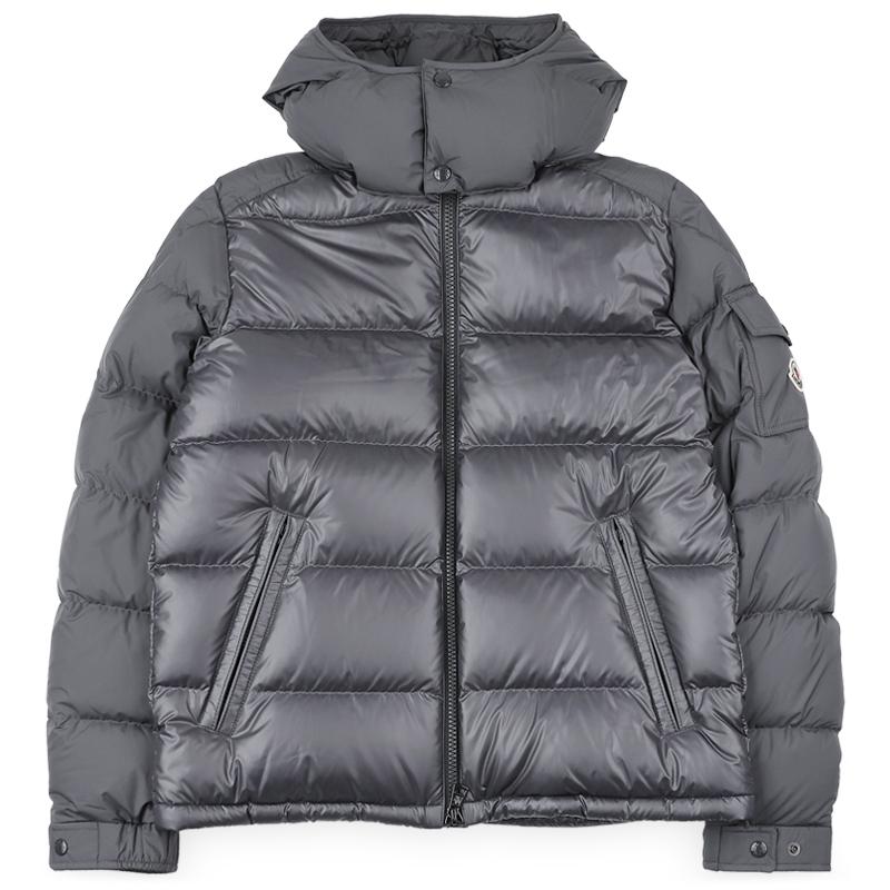 Moncler Maya Hooded Down Jacket Dark Gray Men