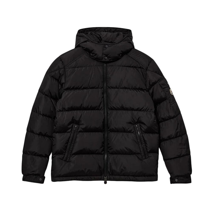 Moncler Black Maya Logo Patch Down Puffer Jacket 1A53600 539ZD 999