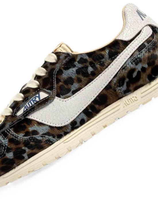 AUTRY Gray Leopard White Windspin Sneakers Women’s