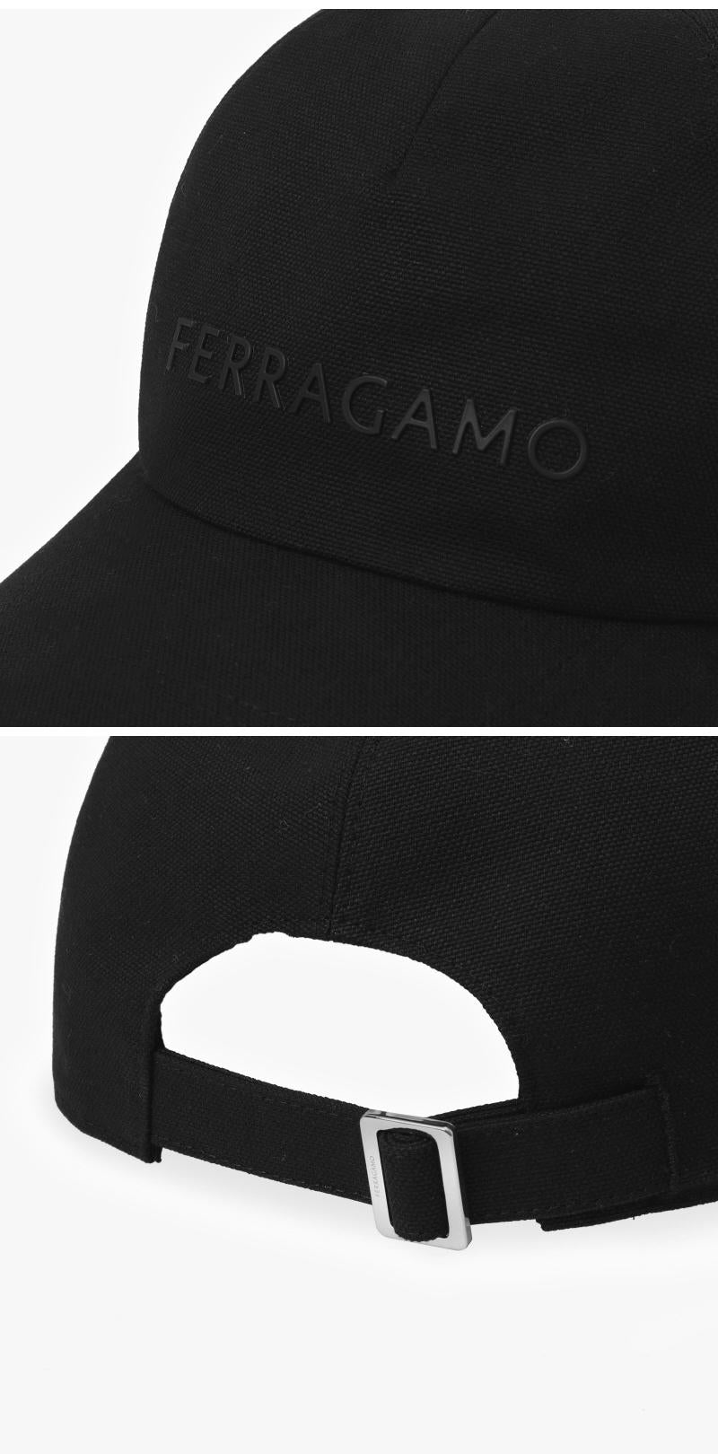 Ferragamo Men’s Cotton Baseball Cap Black FERRAGAMO 56 0056 0764758