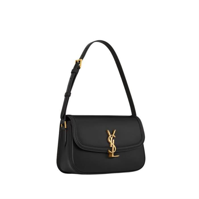 Saint Laurent Solferino Medium Shoulder Bag Black Box Leather 832330 0SX0W 1000