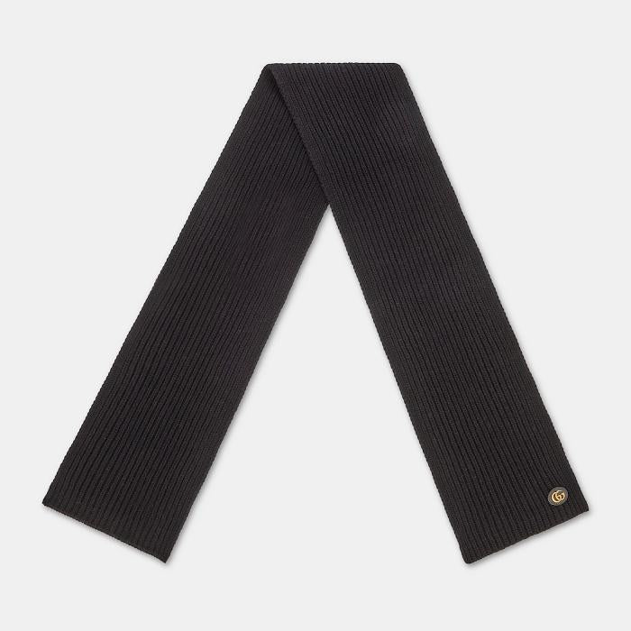 GUCCI Double G Wool Cashmere Scarf 773426 3GB02 1000