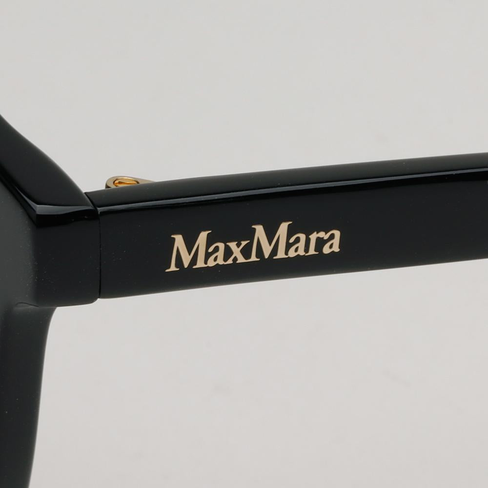 Max Mara Black Round Acetate Asian Fit Sunglasses MM0108K 01A