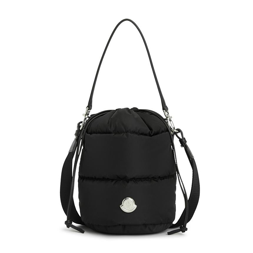 Moncler Karakorum Padded Nylon Bucket Shoulder Bag Black Women
