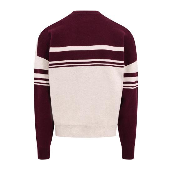 Isabel Marant Dark Plum Wool Blend Crewneck Sweater for Men
