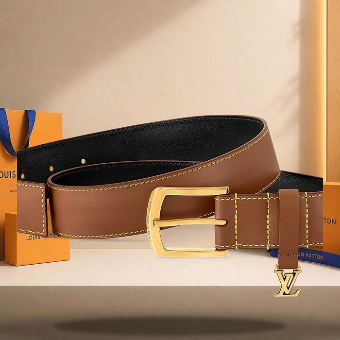 Louis Vuitton Everyday Pin 35mm Brown Leather Belt M8878