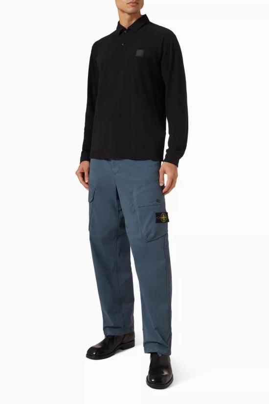 STONE ISLAND Straight Classic Pants Black Men 3100003 S0A10 V002E SLATE BLUE DOM