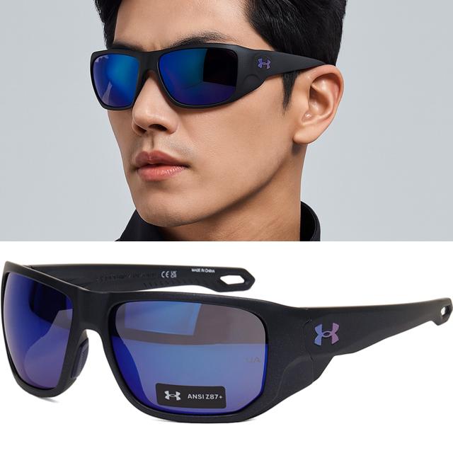 Under Armour Blue Mirror Sport Goggles Sunglasses Unisex Ridi UA ATTACK MD TZQW1