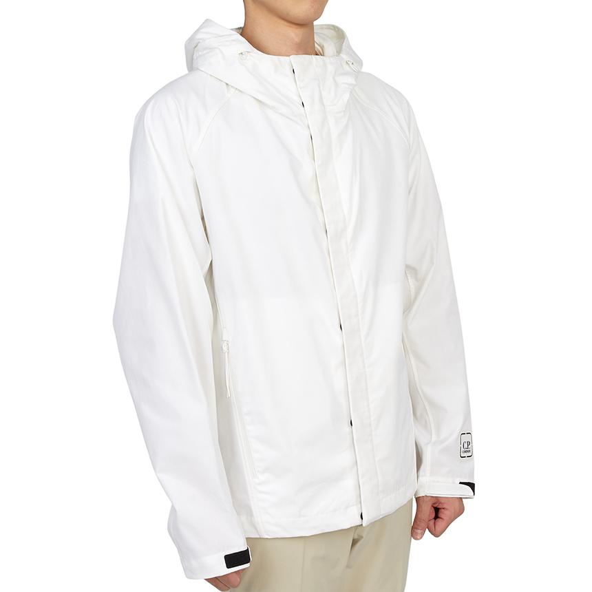 CP Company Metropolis Logo Hooded Jacket White Men