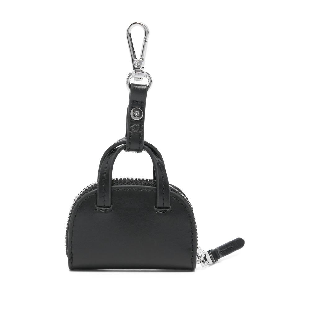DIESEL Black Leather Keyring Keychain