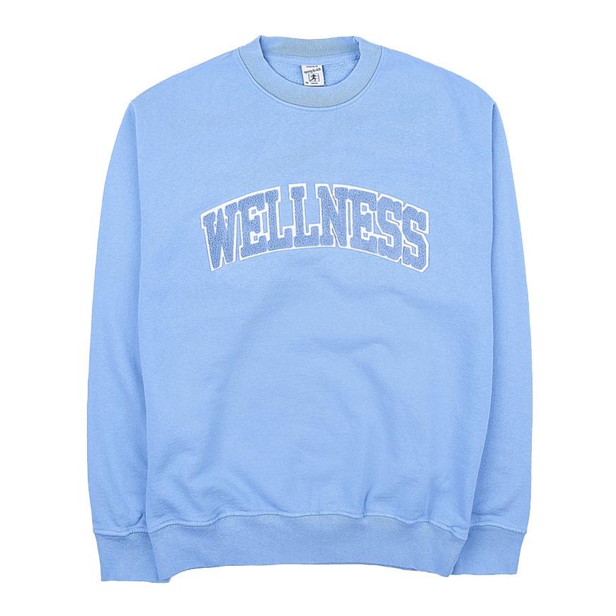 SPORTY&RICH Wellness Boucle Crewneck Sweatshirt Hydrangea White