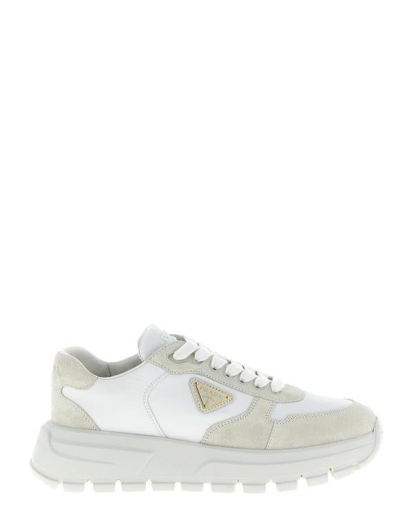 PRADA Prax 20 Re-Nylon and Suede Low-Top Sneakers Black