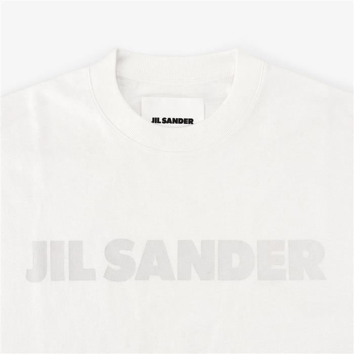 JIL SANDER Women’s Logo Short Sleeve T-Shirt White Cotton