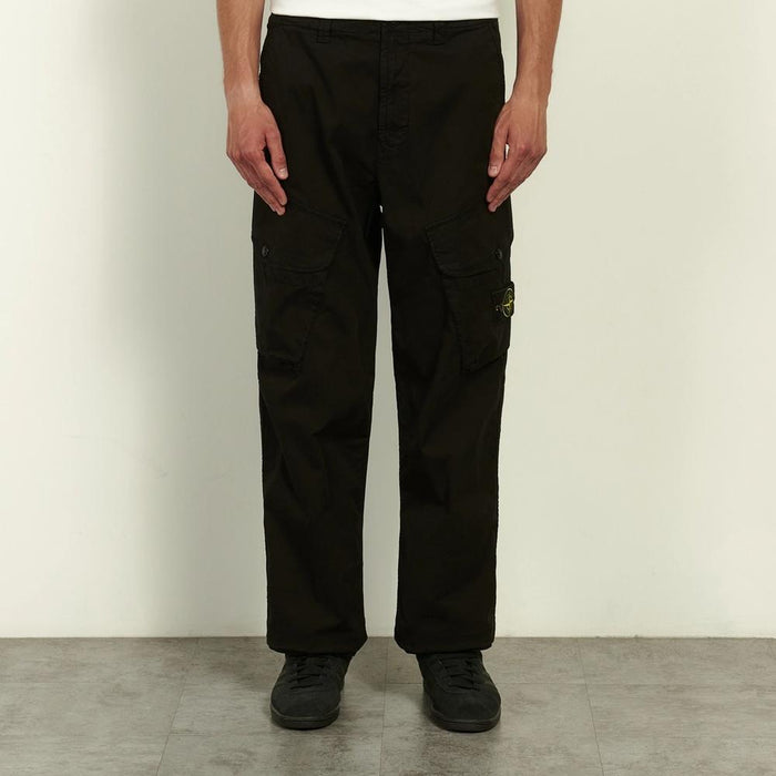 STONE ISLAND Organic Cotton Men's Cargo Pants Black