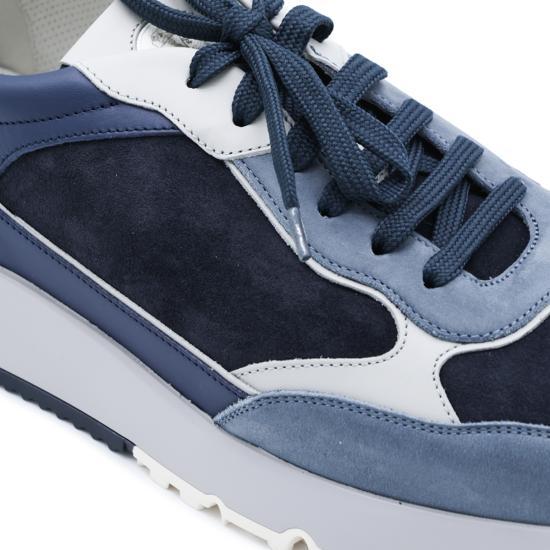 Brunello Cucinelli Nubuck Suede Running Sneakers Light Grey Men’s