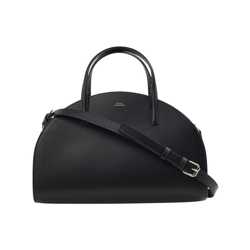 A.P.C. Demi Lune Small Tote Bag Black Leather Women’s