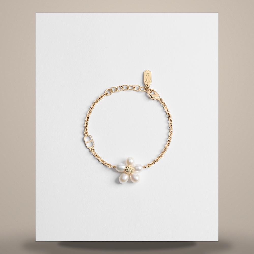 DIOR Gold-Finish Metal Freshwater Pearl Bracelet B3422WOMFW D301