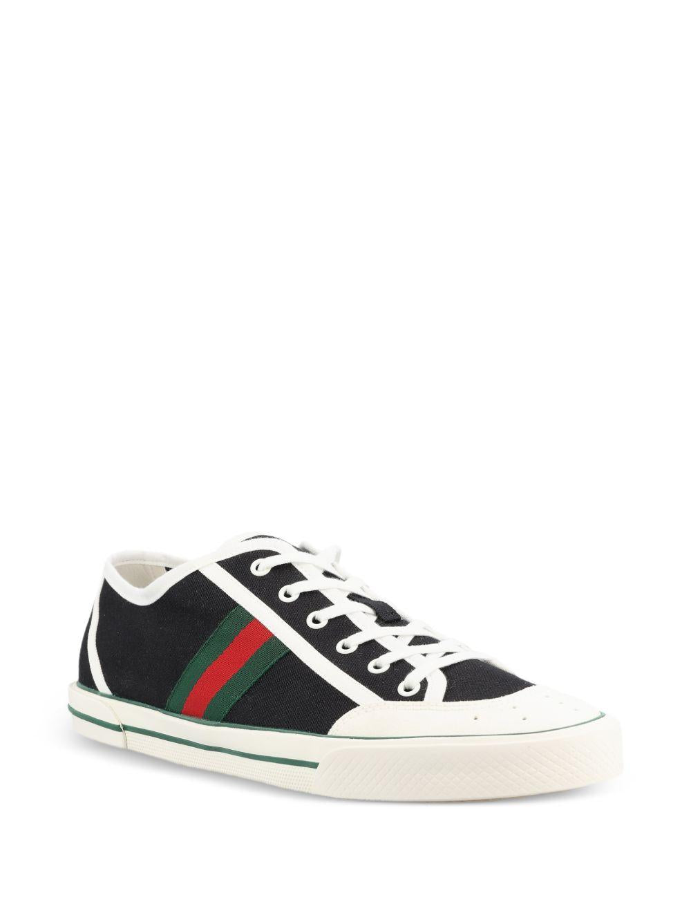 GUCCI Black Leather Low-Top Sneakers