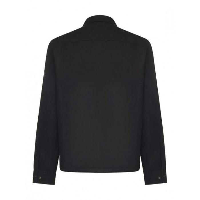 CP Company Cotton Linen Lens Zip Overshirt Jacket Black