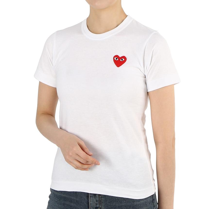 Comme des Garcons Red Heart Patch Short Sleeve T-Shirt Unisex AZ T107 051 2