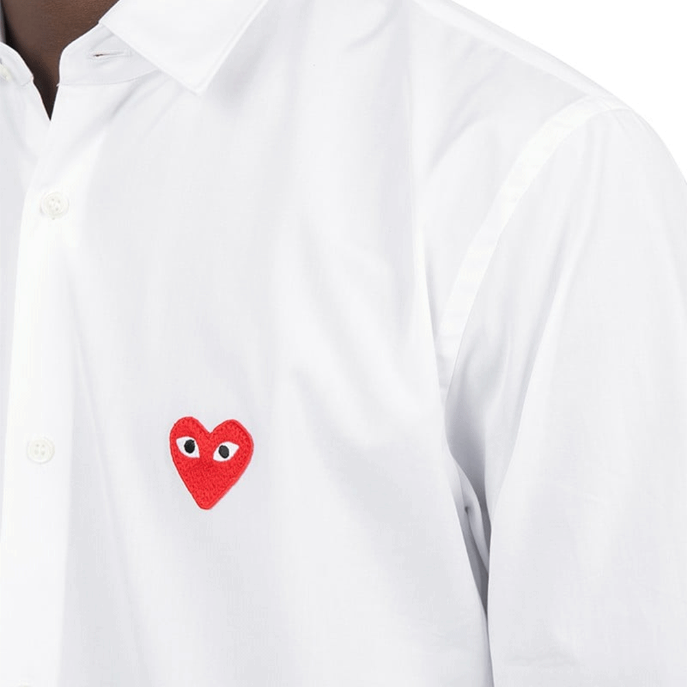 Comme des Garcons Red Heart Patch Men’s Long Sleeve Shirt AZ B002 051 2
