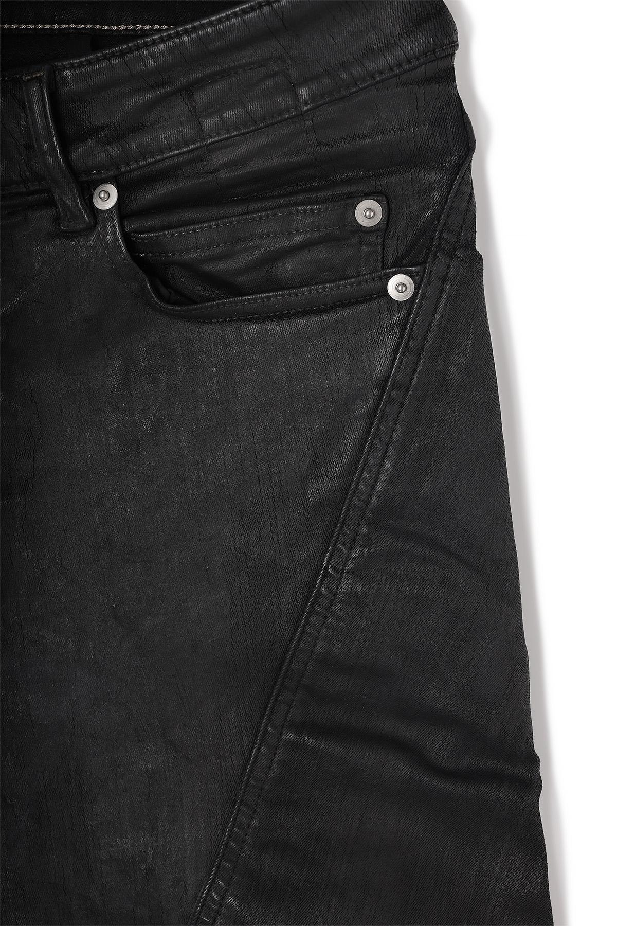 Rick Owens DRKSHDW Bias Bootcut Jeans Deep Black Stretch Denim