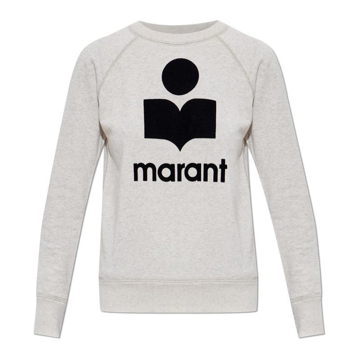 Isabel Marant Ecru Cotton Logo Sweatshirt