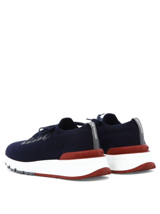 Brunello Cucinelli Navy Mesh Sneakers MZUPMBO252CP307 DOM