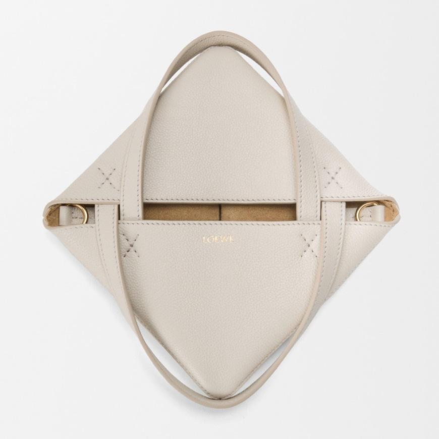 LOEWE Mini Puzzle Fold Tote Bag Leather Brown Women’s