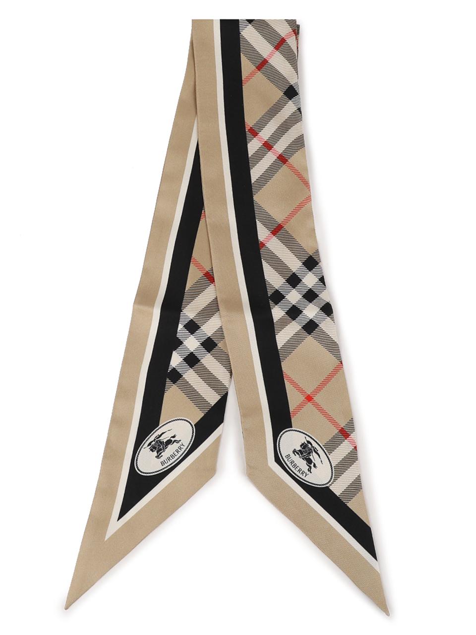 BURBERRY Skinny Check Silk Scarf 8114238