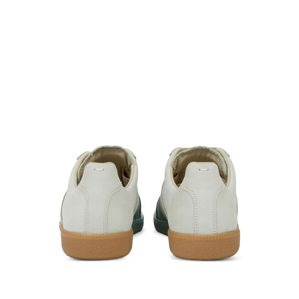 Maison Margiela White Leather Low-Top Sneakers