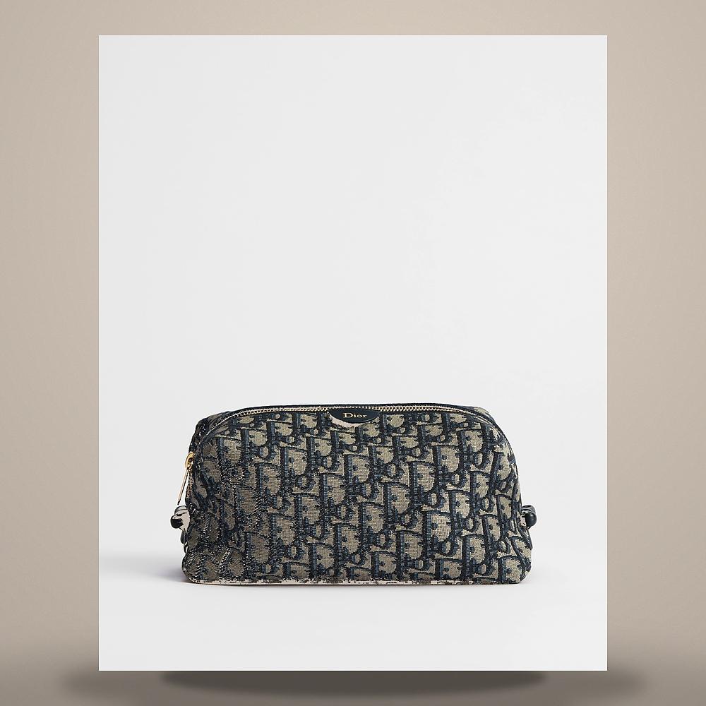 DIOR Blue Dior Oblique Jacquard Promenade Venus Large Pouch Cross S2507OUQY M928