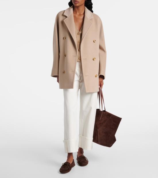 Max Mara Wool Blend Long Coat Women’s Fall Winter Collect 21086021 001 BEIGE DOM