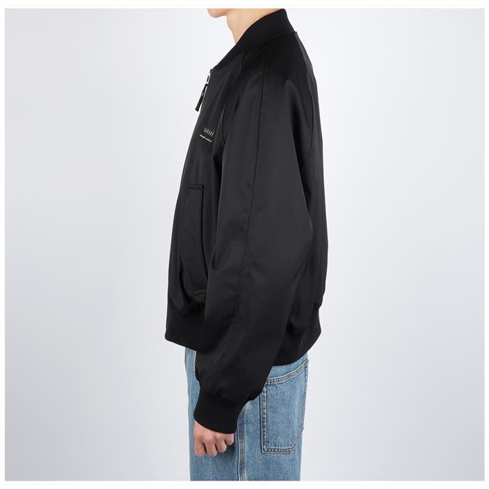 AMI Logo Technical Twill Bomber Jacket HJK012 PA0007 001