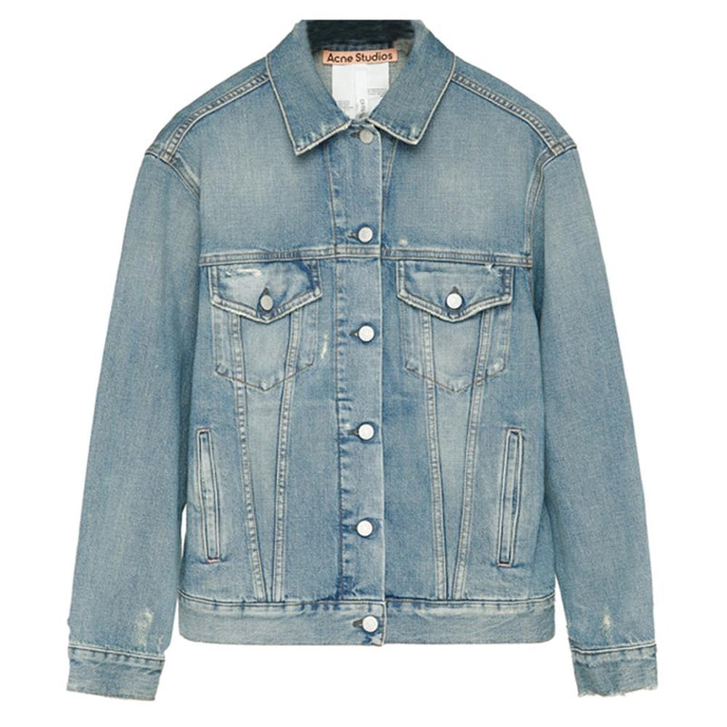 Acne Studios Distressed Light Blue Denim Jacket