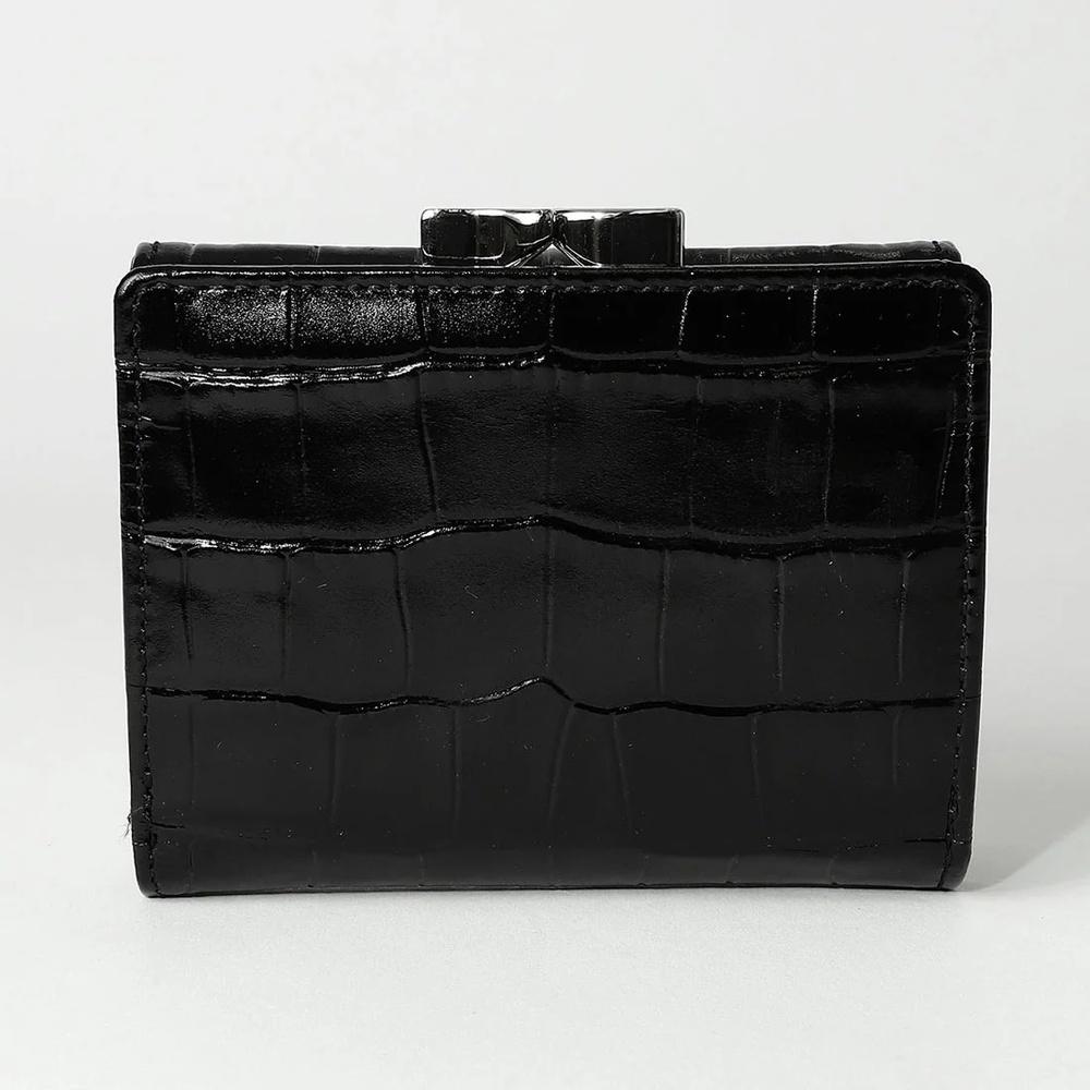 Vivienne Westwood Small Frame Bifold Wallet Black Leather
