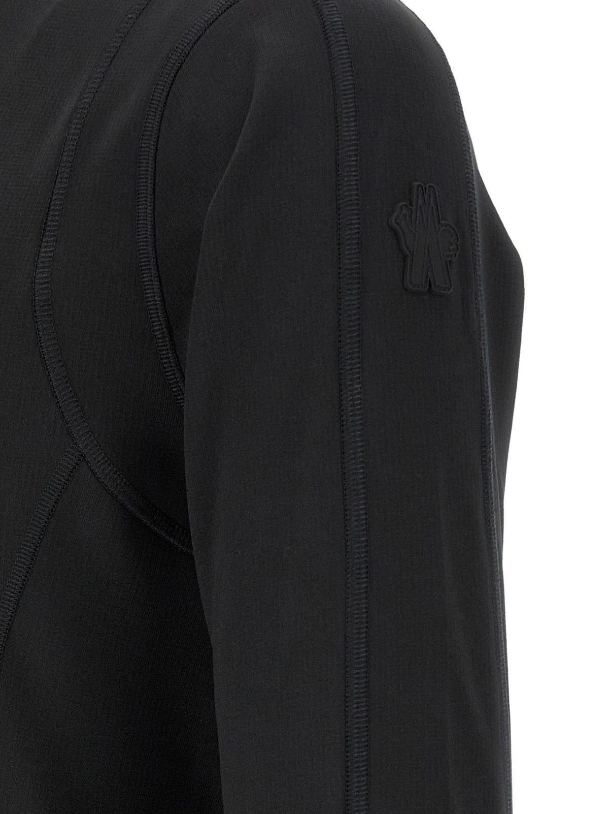 Moncler Black Cotton Logo Sweatshirt for Men