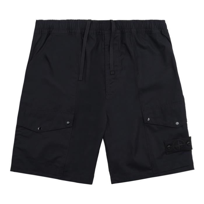 STONE ISLAND Cotton Cargo Shorts Black Men’s Pants