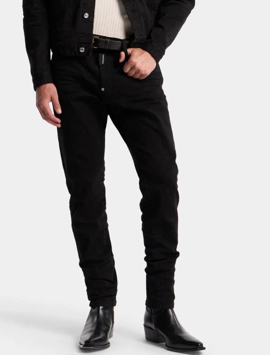 Dsquared2 Black Denim Shorts for Men S74LB1908 S39781900
