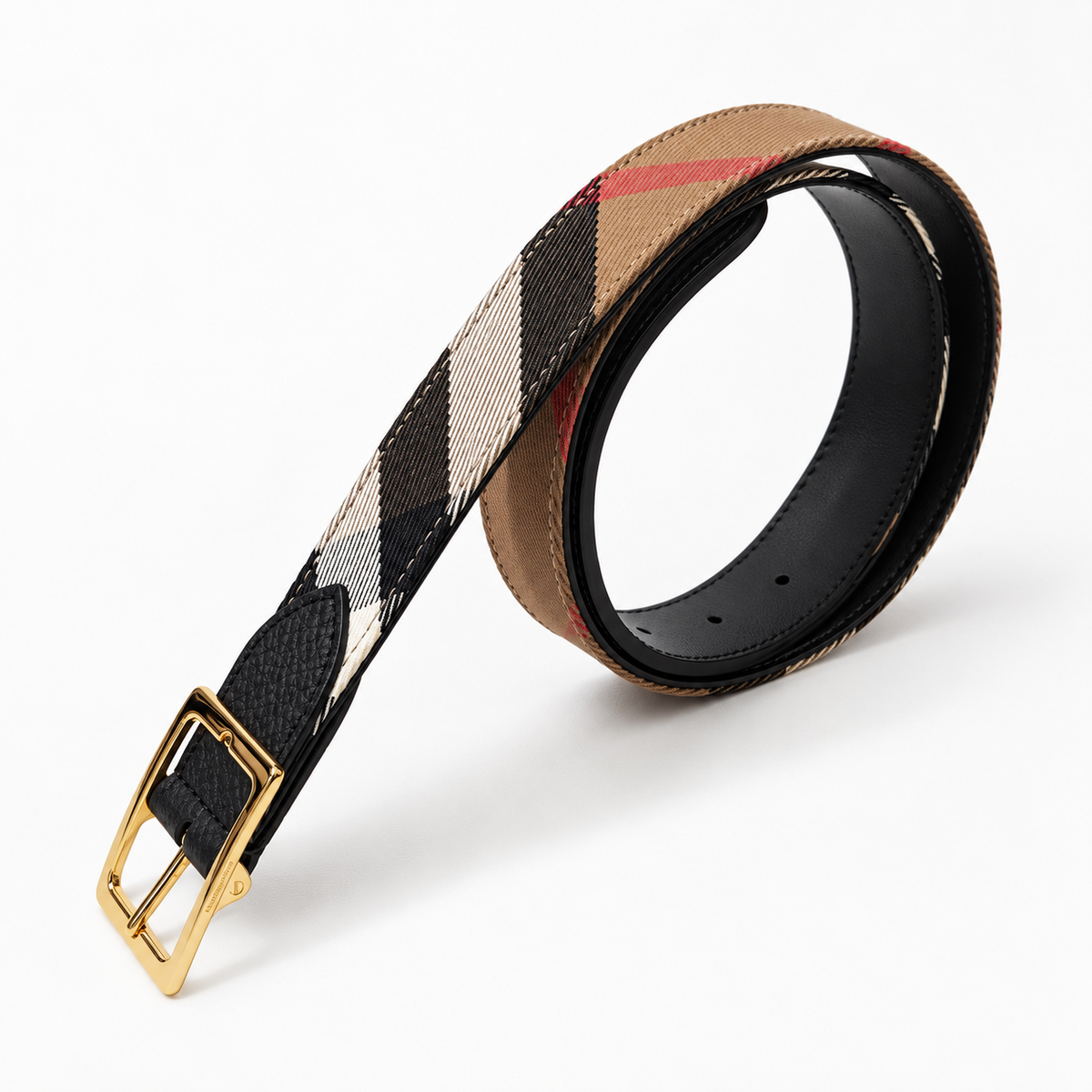 BURBERRY Reversible Women’s Black Leather Belt 81149741