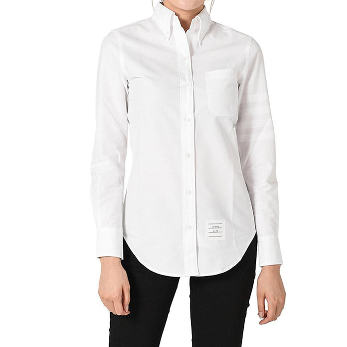 THOM BROWNE Classic Oxford Stripe White Shirt