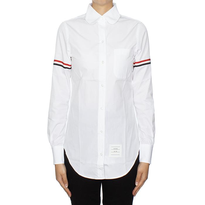 THOM BROWNE Poplin Armband Classic Round Collar Shirt