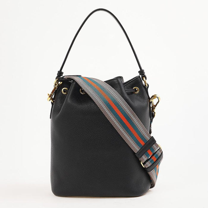 PRADA Vitello Phoenix Bucket Shoulder Bag Black Women’s