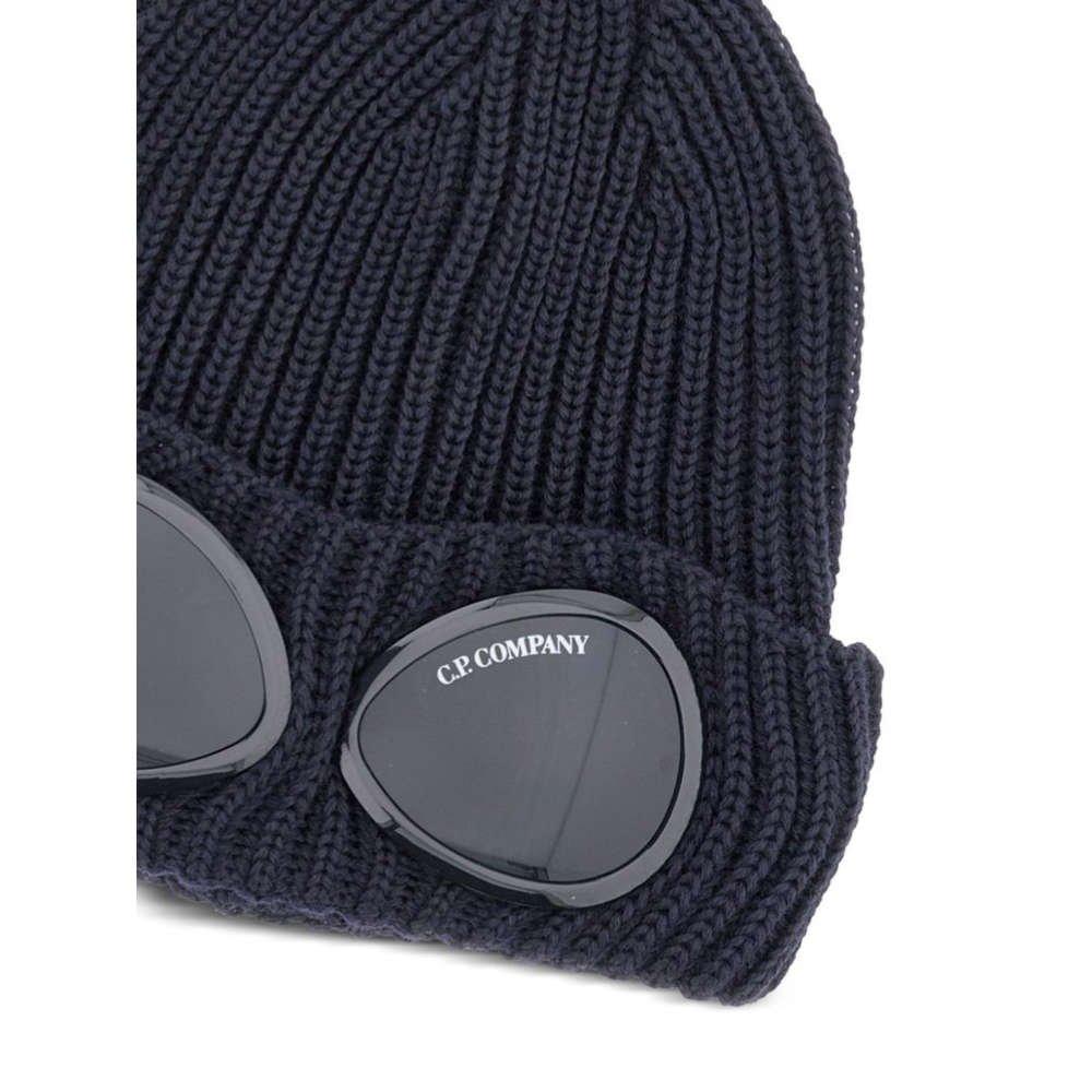 CP Company Extra Fine Goggle Beanie Eclipse Blue