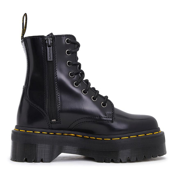 Dr.Martens Jadon Black Leather Platform Lace-Up Combat Boots Unisex