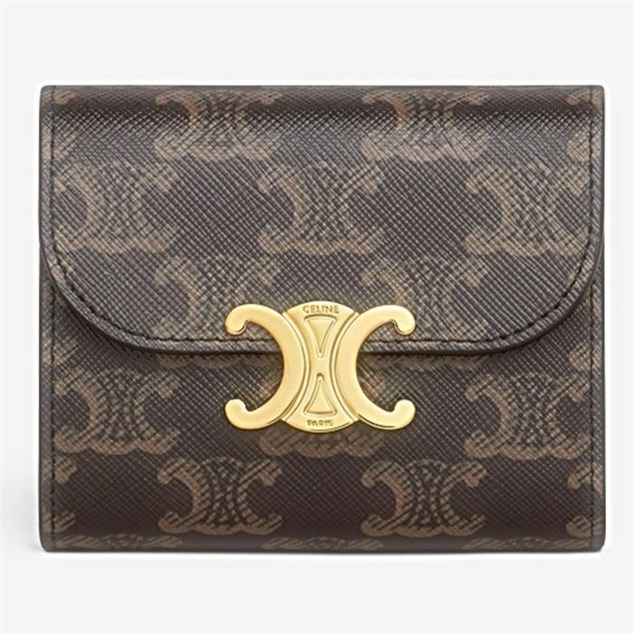 CELINE Small Triomphe Flap Wallet Triomphe Canvas