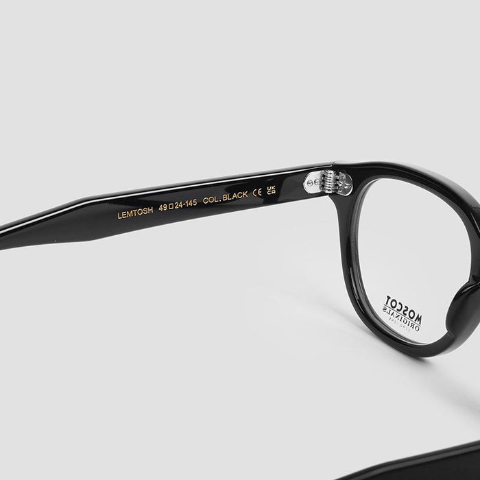 Moscot Lemtosh Glossy Black Acetate Eyeglasses Frame 49 Unisex