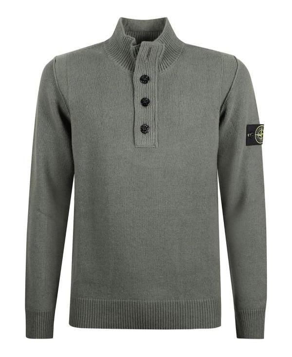 STONE ISLAND Lambswool Half-Zip Sweater V0054 Men’s Rou K2S155100040 S00A3 V0054